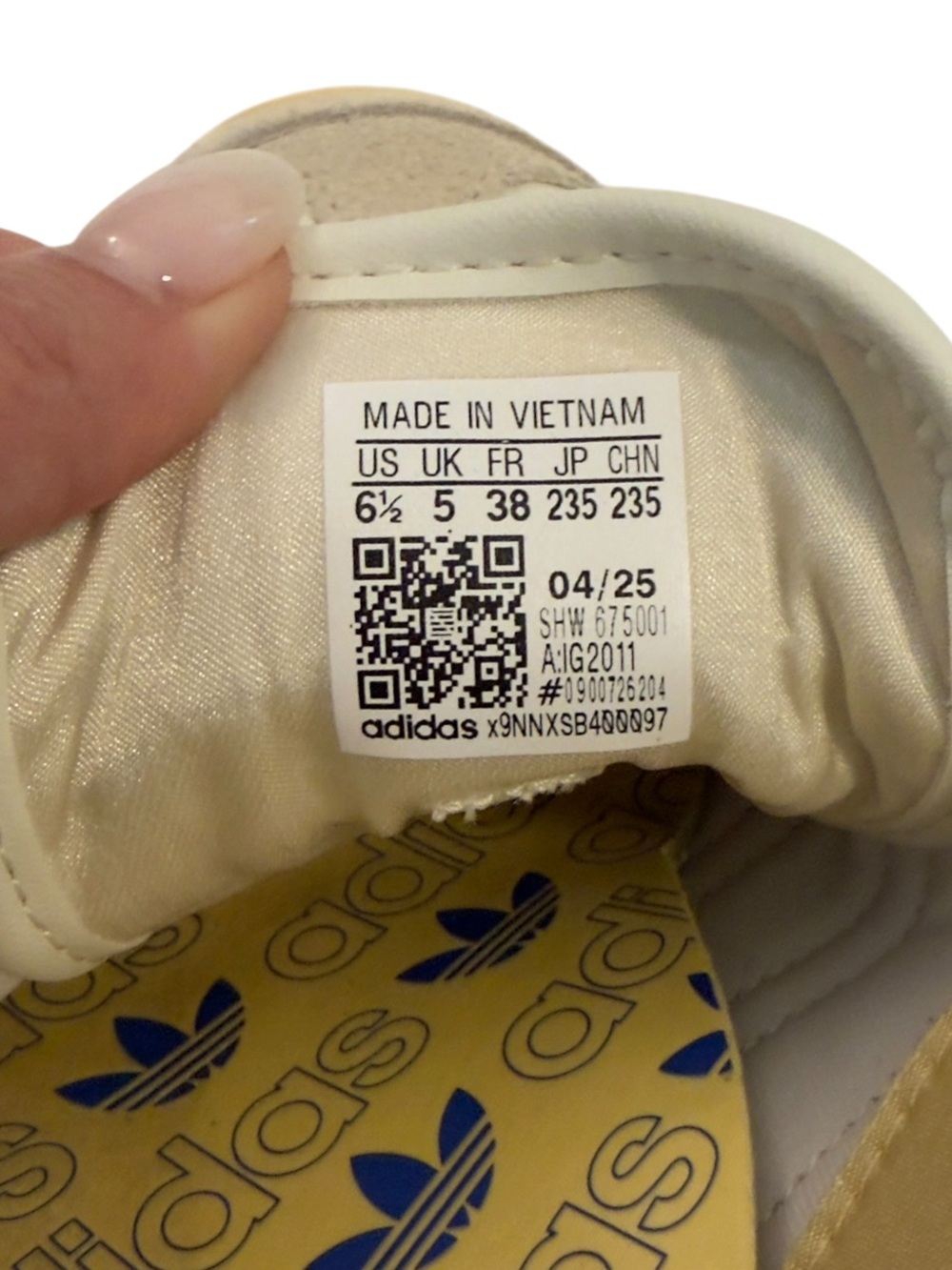 adidas Japan Shoes Cream Gold Vintage Retro Sneakers 1964 Size 7.5W/6.5 men - Picture 10 of 14